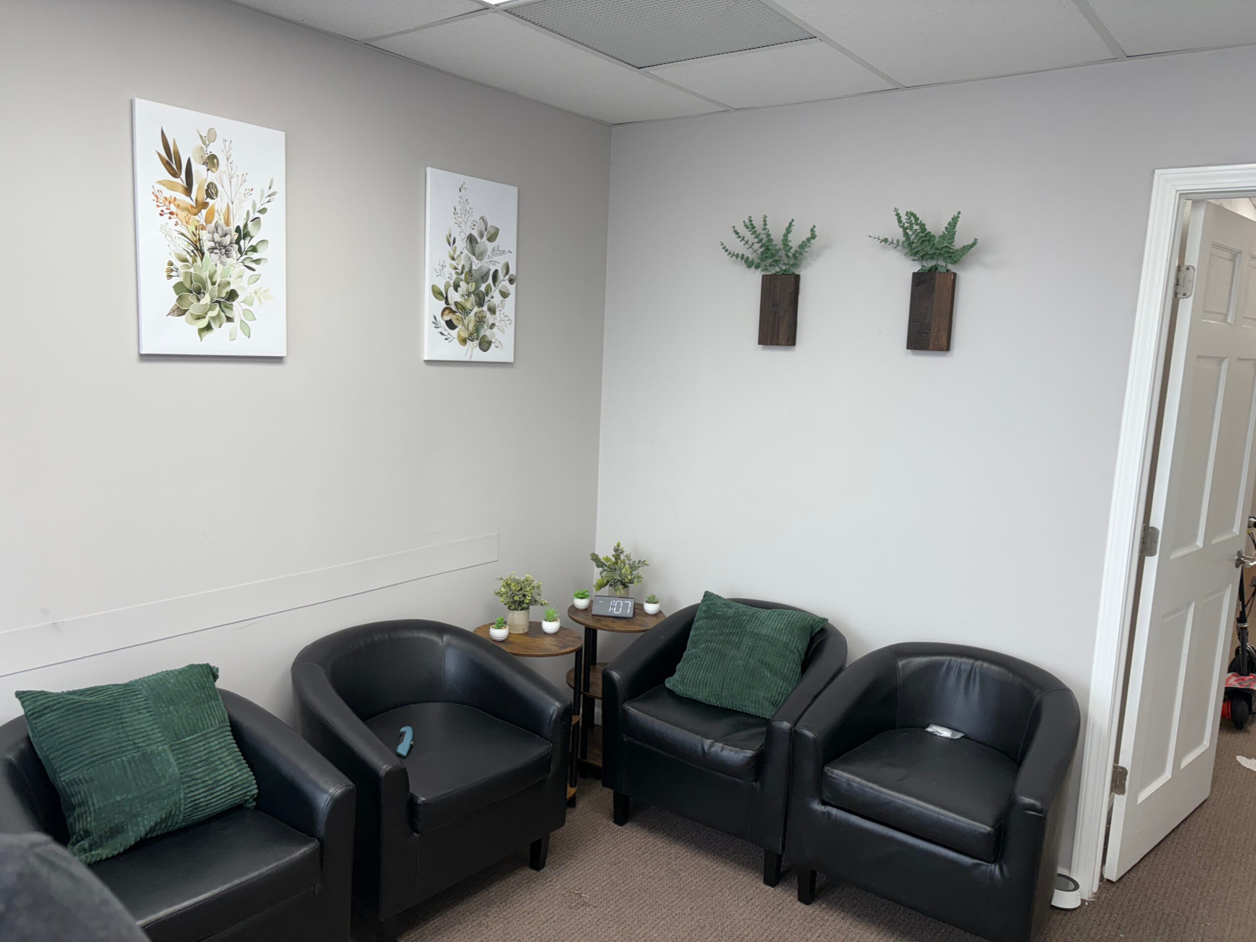 Our comfortable lobby. Don't forget coffee.