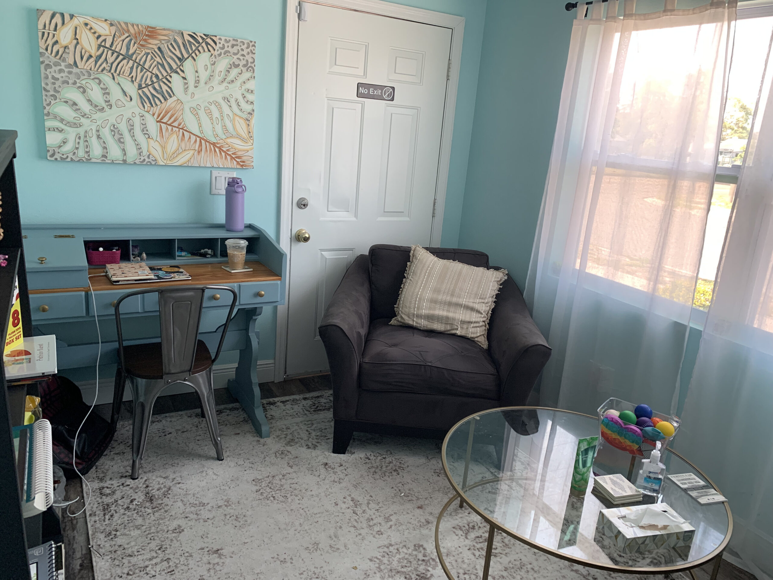 Photo of my office space (from client couch)