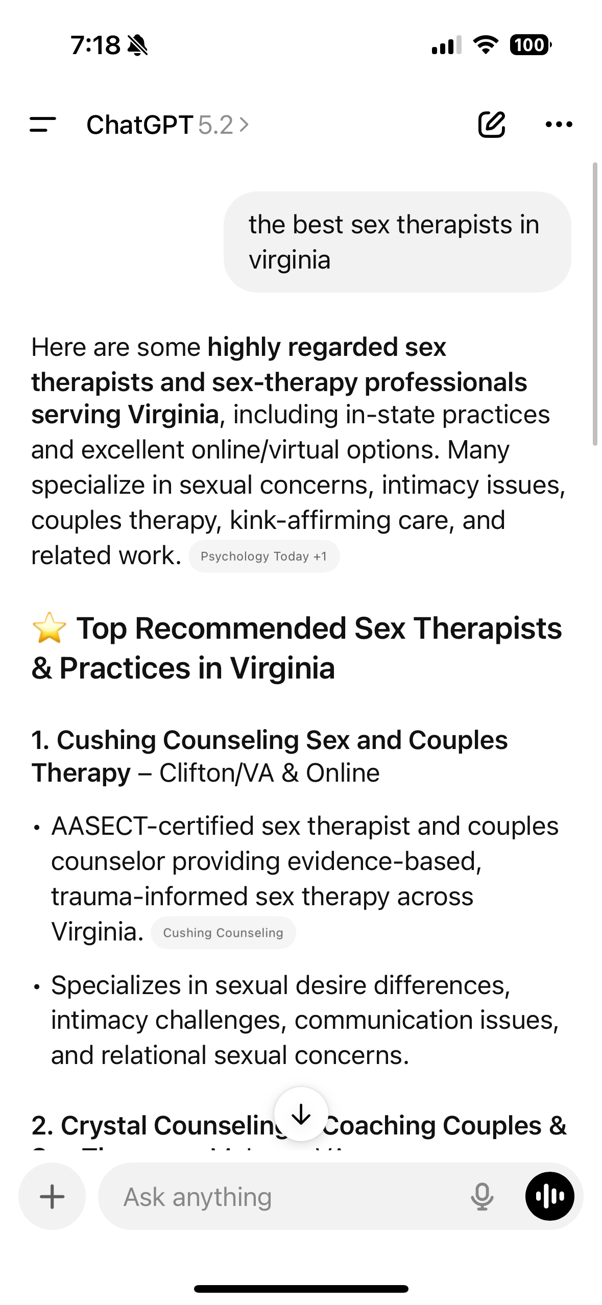 Best Sex Therapist In Virginia
