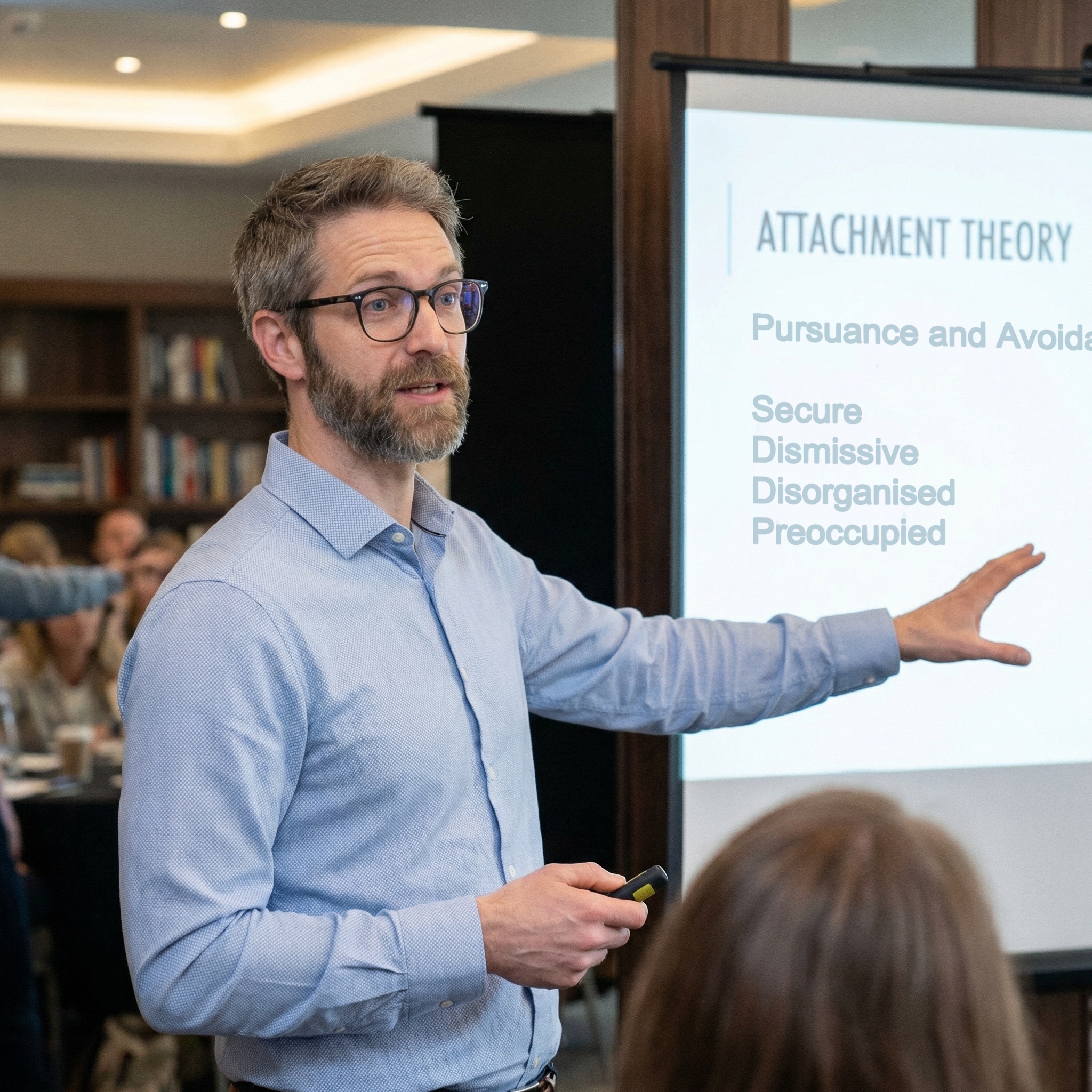 Ryan Minti presenting on Attachment Theory